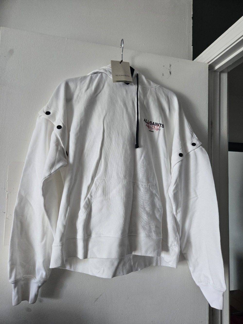 All Saints White Hooded  Sweatshirt